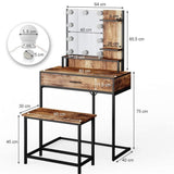 Dressing Table, Hairdressing Table, Make - up Table, Metal Frame - The Linen House