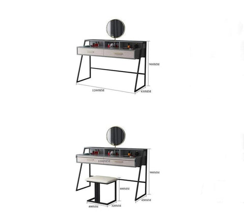 Dressing Table Set Light Chain Cosmetic Table Mirror Dressing Table - The Linen House