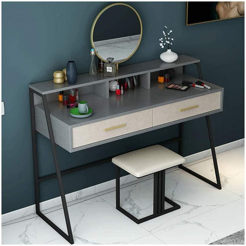 Dressing Table Set Light Chain Cosmetic Table Mirror Dressing Table - The Linen House