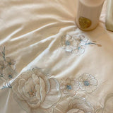 Elegant Cream Embroidery Duvet Set – Luxurious Comfort and Style - The Linen House