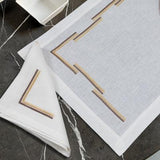 Embroidered Table Mats & Napkin - The Linen House