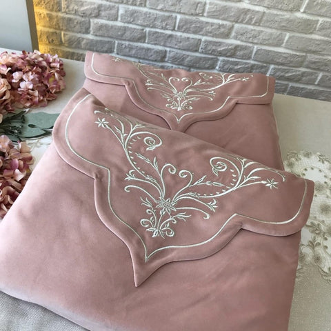 Embroidered Velvet Prayer Mat (2 piece) - The Linen House