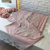 Embroidered Velvet Prayer Mat (2 piece) - The Linen House