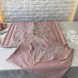 Embroidered Velvet Prayer Mat (2 piece) - The Linen House