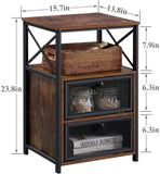 End Side Table with Storage Space - The Linen House