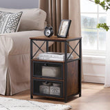 End Side Table with Storage Space - The Linen House