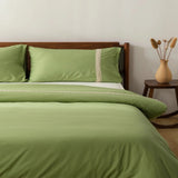 Luxury Duvet With Mash Ground Lace(green)