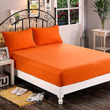 Fitted sheet (Orange) - The Linen House