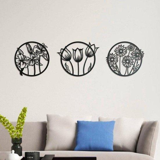 Flora Metal Wall Decor (pack of 3) - The Linen House