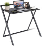Folding Computer Desk, Foldable Desk for Small Space - The Linen House