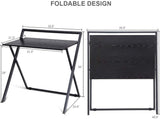 Folding Computer Desk, Foldable Desk for Small Space - The Linen House