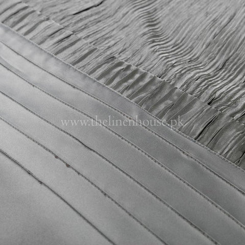 Grey Pinch Pleat Bridal Set with filling - The Linen House