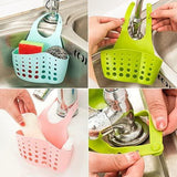 Hanging Storage Drain Basket Sink Organizer Rack Sponge Holder Kitchen and Bathroom Tools Gadget - The Linen House