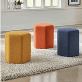 Hexagonal Upholstered Stool - The Linen House