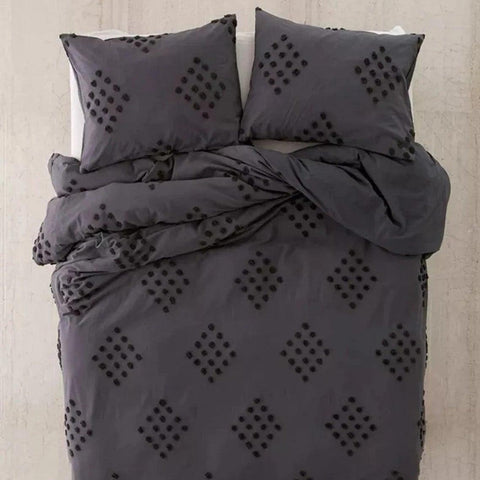 New Dots Tufted Cotton Duvet Cover Set - The Linen House