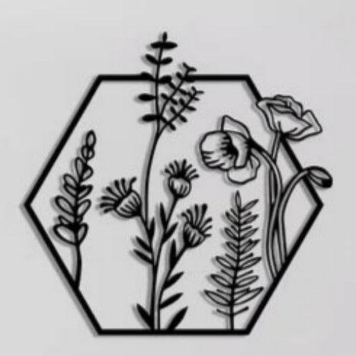 Hexagon Metal Wall Decor - The Linen House
