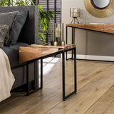 Industrial Bedside Table (set of 2) Side Table - The Linen House