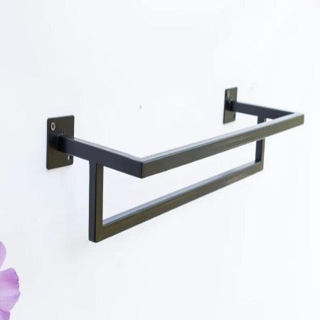 Industrial metal tower rail Towel holder Wall mount towel holder rack - The Linen House