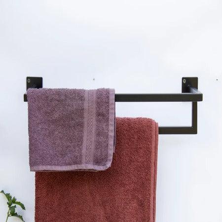 Industrial metal tower rail Towel holder Wall mount towel holder rack - The Linen House