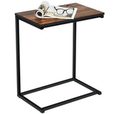 Industrial Styled C Shaped Side End Table - The Linen House