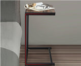 Industrial Styled C Shaped Side End Table - The Linen House
