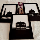 Islamic wall art set with Kaabe Metal Wall Decor - The Linen House