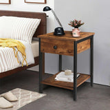 KingSo Drawer Side Table for Living Room, Bedroom - The Linen House