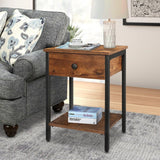 KingSo Drawer Side Table for Living Room, Bedroom - The Linen House