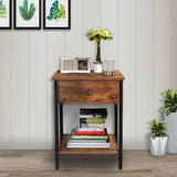 KingSo Drawer Side Table for Living Room, Bedroom - The Linen House