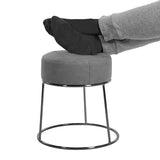 Leather Pouf Ottoman Foot Rest for Living Room,Vanity,Dorm,Apartment - The Linen House