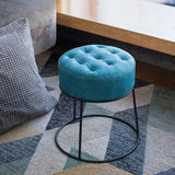 Leather Pouf Ottoman Foot Rest for Living Room,Vanity,Dorm,Apartment - The Linen House