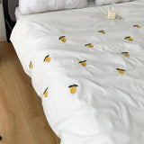 Lemon Embroidery Duvet Cover Set - The Linen House