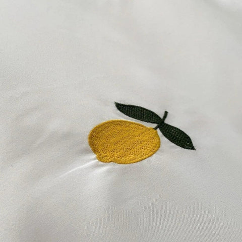 Lemon Embroidery Duvet Cover Set - The Linen House