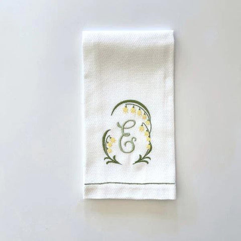 Lily Of The Valley Signature Monogramme Napkin - The Linen House