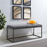 Luxurious Velvet Accent Bench - The Linen House