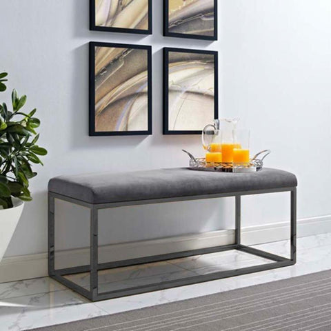 Luxurious Velvet Accent Bench - The Linen House