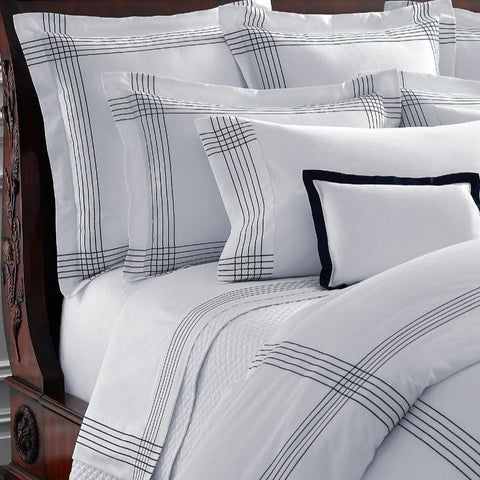 Luxury 4 Line Baratta Stitch Duvet Set – Sophisticated and Elegant Bedding - The Linen House