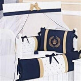 Luxury Blue & Skin Baby Cot - The Linen House