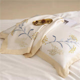 Luxury Feuilles Embroidery New Duvet Set - The Linen House