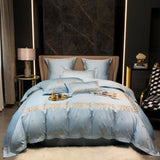 Luxury Light Mineral Cotton Silky Soft New Embroidered Set - The Linen House