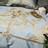 Luxury Light Mineral New Embroidered Duvet Set - The Linen House