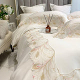 Luxury New Feather Embroidery Duvet Set - The Linen House