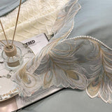 Luxury New Feather Embroidery Duvet Set - The Linen House