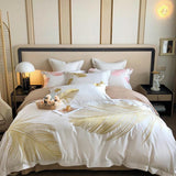Luxury New Leaf Embroidered Duvet Set - The Linen House