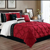 Luxury Pintuck with Printed Patch Duvet - The Linen House