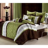 Luxury Pleated Duvet Set with Printed Patch - The Linen House