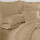 Luxury Soft Duvet Set With Lace - The Linen House