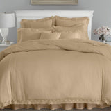 Luxury Soft Duvet Set With Lace - The Linen House