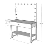 MAKE - UP TABLE MAKEUP ARTIST BLACK AND WHITE - The Linen House