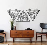 Modern Triangle Metal Wall Decor - Stylish Geometric Wall Art - The Linen House